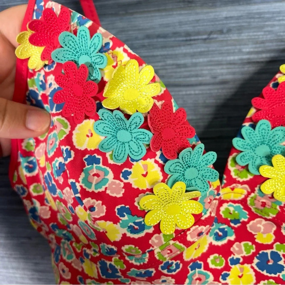 Boden Floral One Piece Swimsuit - Red, Yellow, Blue - Picture 2 of 7
